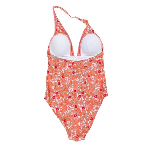 New! Summersalt Orchid Ditsy Floral The Halter Plunge One-Piece Swimsuit - Picture 4 of 6
